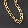Ion Plating(IP) 304 Stainless Steel Figaro Chain Bracelets BJEW-I274-03G-4