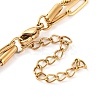 304 Stainless Steel Double Layer Paperclip Chain & Rope Chain Necklaces for Women LS-NJEW-G140-01A-G-3