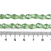 Transparent Electroplate Glass Beads Strands EGLA-N013-T6mm-B13-4