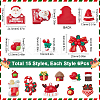 90Pcs 15 Styles Christmas Opaque Resin Cabochons RESI-SC0005-61-2