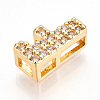 Brass Micro Pave Cubic Zirconia Charms KK-N254-217G-F-2