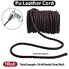 10M Round Braided PU Leather Cord LC-GF0001-13C-2