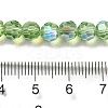 Electroplate Transparent Glass Beads Strands EGLA-A035-T6mm-L09-4