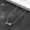Anti-Tarnish Rhodium Plated Sterling Silver Necklaces X-STER-M034-32A-1