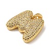 Brass Micro Pave Cubic Zirconia Pendants KK-E061-03G-13-2