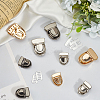 12Pcs 3 Colors Iron Bag Tuck Clasps PURS-BBC0001-03-4