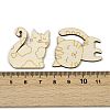 25Pcs Unfinished Wood Cutouts WOOD-P020-01B-3