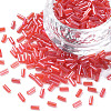 Transparent Colours Luster Glass Bugle Beads SEED-N005-001-A05-1