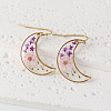 Moon 304 Stainless Steel Dangle Earrings WG43EF9-06-1