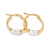 Crystal Rhinestone Tube Beaded Hoop Earrings EJEW-D279-11G-04-1