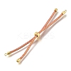 Braided Cotton Cord Slider Bracelet Making MAK-R001-01G-02-2