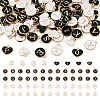 92Pcs 4 Styles Initial Letter A~Z Alphabet Enamel Charms ENAM-TA0003-50-1