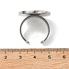 304 Stainless Steel Cuff Ring Findings STAS-B126-11C-P-3