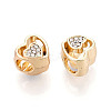 Rack Plating Alloy Rhinestone European Beads FIND-N011-07KCG-2