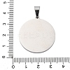 304 Stainless Steel Flat Round with Word Lord's Prayer Cross Pendants STAS-P085-25P-3