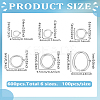 600Pcs 6 Styles 304 Stainless Steel Open Jump Rings STAS-LP0005-02-2