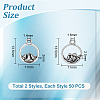 100Pcs 2 Style Tibetan Style Alloy Charms TIBE-UN0001-07-3