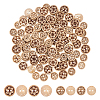 100Pcs 2 Styles Natural Coconut Buttons BUTT-ME0001-22-1