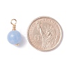 Natural & Dyed White Jade Wire Wrapped Pendants PALLOY-JF01146-5