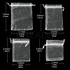 30Pcs 4 Styles Rectangle Organza Bags Jewellery Storage Pouches Wedding Favour Party Mesh Drawstring Gift OP-FS0001-01C-2