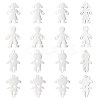 16Pcs 4 Style 201 Stainless Steel Connector Charms STAS-UN0035-52-1