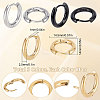 SUNNYCLUE 12pairs 3 colors 304/202 Stainless Steel Huggie Hoop Earrings EJEW-SC0001-25-2