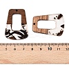 Epoxy Resin & Walnut Wood Pendants RESI-T057-13D-3