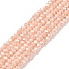 Electroplate Glass Beads Strands EGLA-A044-P1mm-B05-1