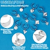 10Pcs 10 Style 304 Stainless Steel Open Cuff Rings Set RJEW-AB00001-5