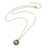 304 Stainless Steel Micro Pave Cubic Zirconia constellation Pendant Necklaces NJEW-R021-01G-06-4