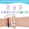 10 Setes 10 Colors Transparent Frosted Glass Round Seed Beads GLAA-PH0003-44B-2