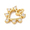 Brass Micro Pave Cubic Zirconia Pendants KK-S510-49G-02-2