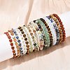 Natural & Synthetic Mixed GemstoneBeaded Bracelets Set for Women BJEW-G752-02G-1