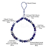 Rondelle Glass & Polymer Clay Rhinestone Beads Phone Hand Strap Chains HJEW-YW0001-05B-4