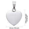 Tarnish Resistant Fashionable 304 Stainless Steel Stamping Blank Tag Pendants STAS-J002A-01-2