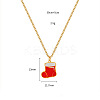 Christmas 304 Stainless Steel Enamel Pendant Necklaces FS-WGDAA96-02-1