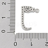 Rack Plating Brass Micro Pave Clear Cubic Zirconia Pendants KK-A224-03F-P-3