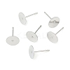 Tarnish Resistant 304 Stainless Steel Flat Round Blank Peg Stud Earring Findings LS-X-STAS-S028-37-3