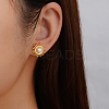 Geometric 304 Stainless Steel Sun Stud Earrings LS-NK4647-1