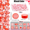 Valentine's Day Theme 300Pcs Handmade Polymer Clay Beads CLAY-SP0001-01C-2