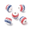 Independence Day Themes Wood European Beads LS-WOOD-I014-01C-2