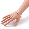 Natural White Shell Star Link Bracelets BJEW-JB05780-02-4