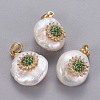 Natural Cultured Freshwater Pearl Pendants KK-L187-02D-1