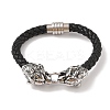 Braided Microfiber Leather Cord Bracelets BJEW-B096-19B-1