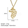 304 Stainless Steel Geometric Artistic Hollow Animal Pendant Necklaces JK0174-9-1