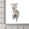Brass Micro Pave Clear Cubic Zirconia Fold Over Clasps KK-S382-11P-3