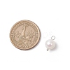 Natural Cultured Freshwater Pearl Round Charms PALLOY-JF04193-02-2