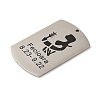 Non-Tarnish 304 Stainless Steel Pendants STAS-C098-01H-P-2