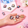 9Pcs 9 Styles Silicone Focal Beads SIL-TA0002-41-6