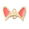 Zinc Alloy Tomato Enamel Cat Ears Links LS-ENAM-NH0001-01G-1